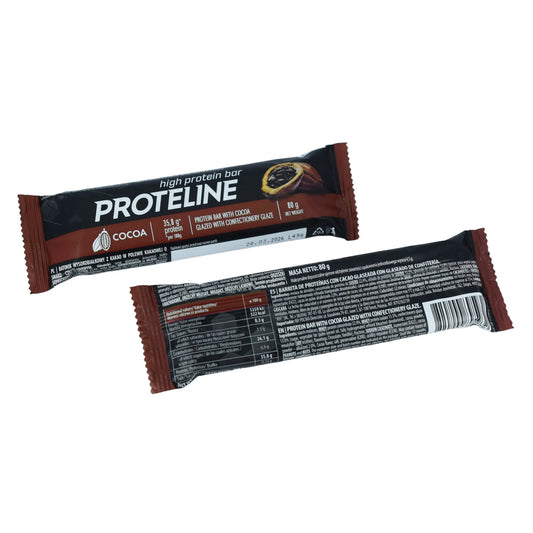 Protein bar with cocoa glazed with confectionery glaze (80g) Protein bar