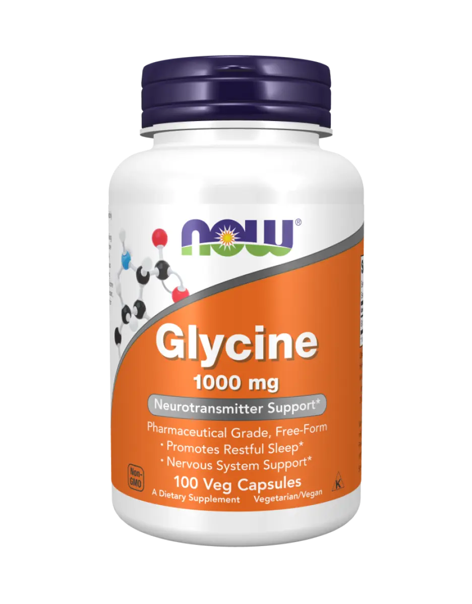 NOW Foods - Glycine, 1000mg - 100 vegan capsules Now Foods