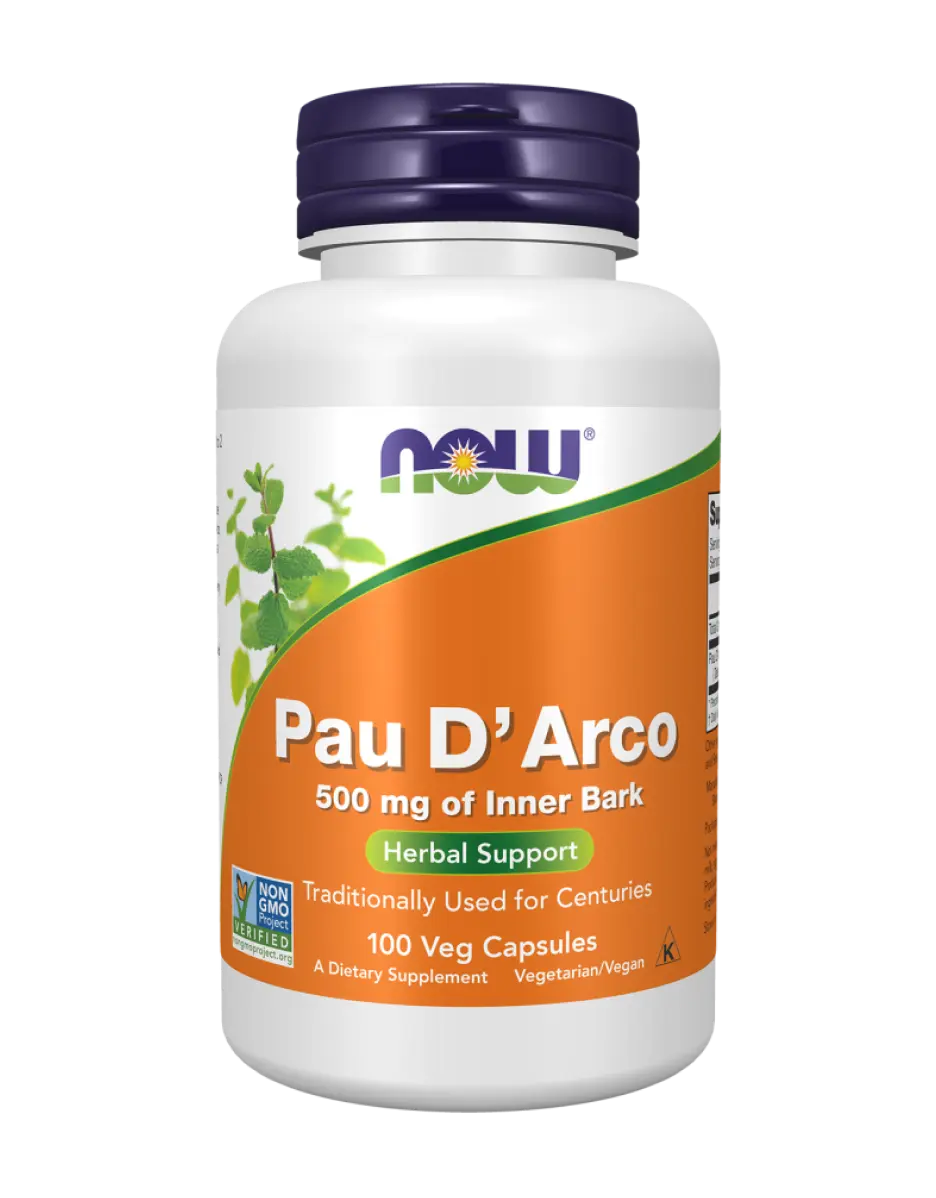 NOW Foods - Pau D'Arco, 500mg - 100 vegan capsules Now Foods