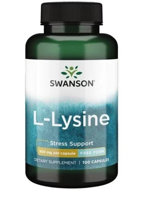 Swanson L-Lizinas 500 mg 100 kapsulių