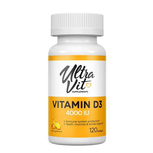 UltraVit Vitamin D3 4000IU 120 mīkstās kapsulas