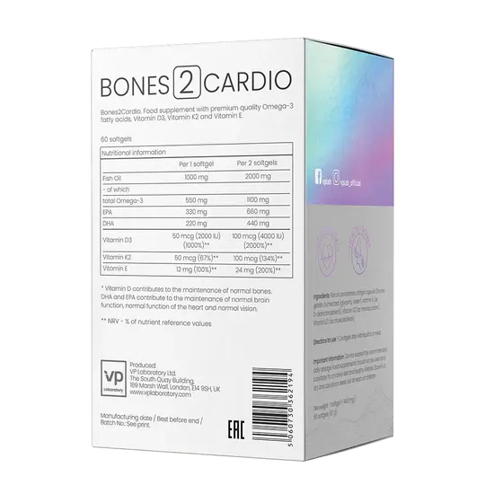 VP Laboratory Bones2Cardio 60 softgels Vplab